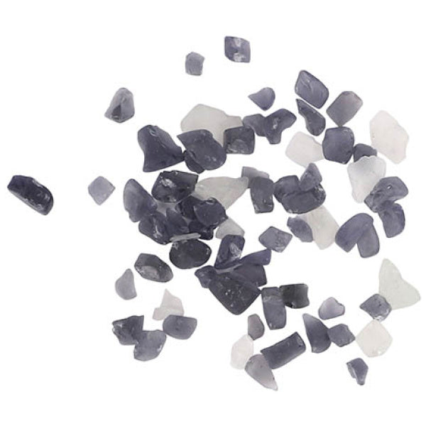 Smokey Grey & White Fireglass - 5lbs AMSF-GLASS-14