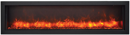 Amantii 88" Panorama Deep Linear Electric Fireplace BI-88-DEEP-OD