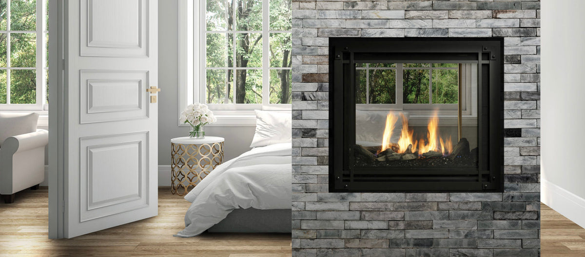 Marquis Bentley 42" Direct Vent See-Through Tempered Glass Fireplace MCVST42