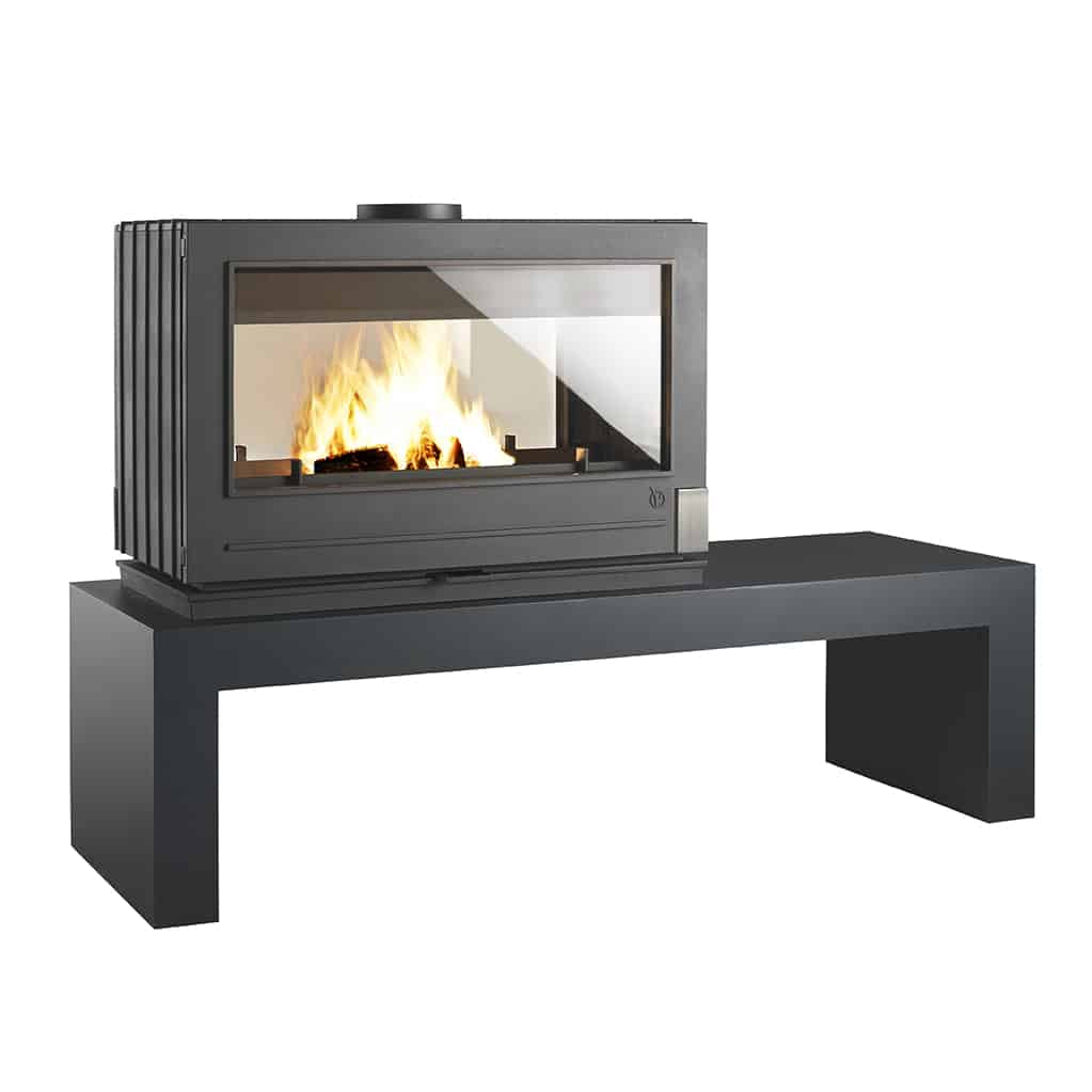Invicta Aaron Linear See-Through Wood Stove 6129-04