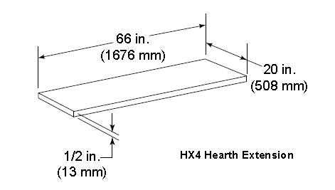 Vermont Castings Hearth Extension HX4M