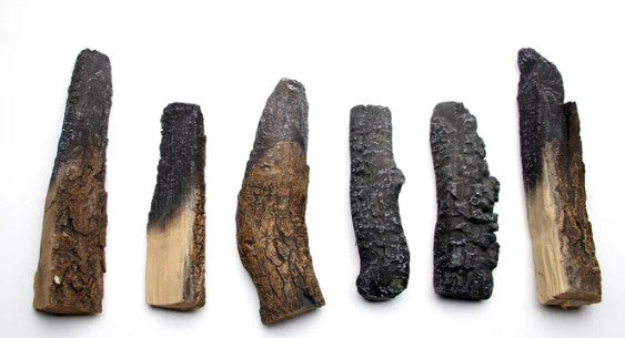 6 Piece Fire logs with LED Lights inside LITLOG-6PCE