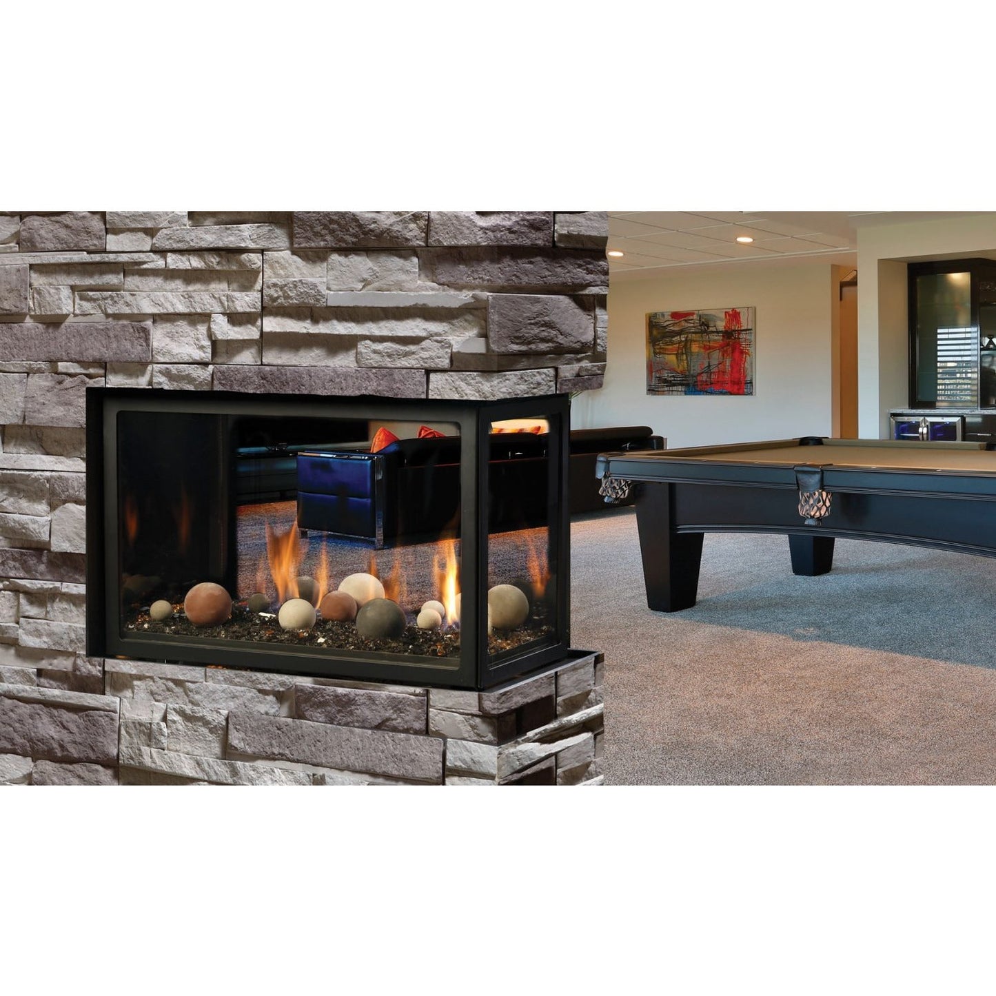 Marquis Atrium 42" Clean View Direct Vent Peninsula Tempered Glass Fireplace MCVP42