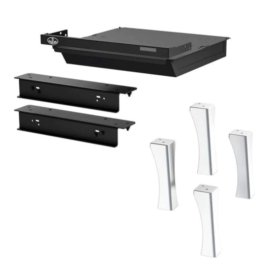 Osburn Straight Brushed Nickel - Black Leg Kit with Ash Drawer OA10246