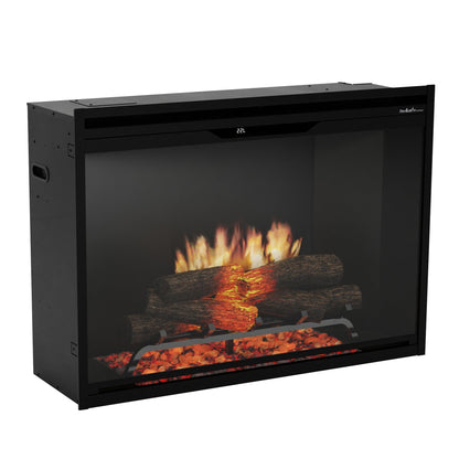 Dimplex Rev36-BL Revillusion 36" Built-In Electric Firebox in Black Background 500005448