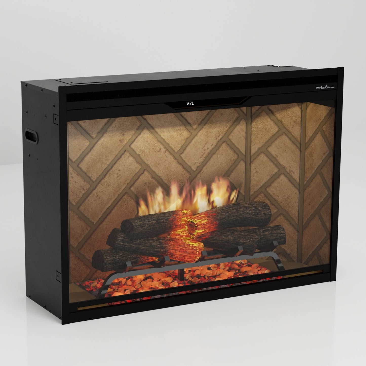 Dimplex Rev36-HB Revillusion 36" Built-In Electric Firebox in Herringbone Background 500005735