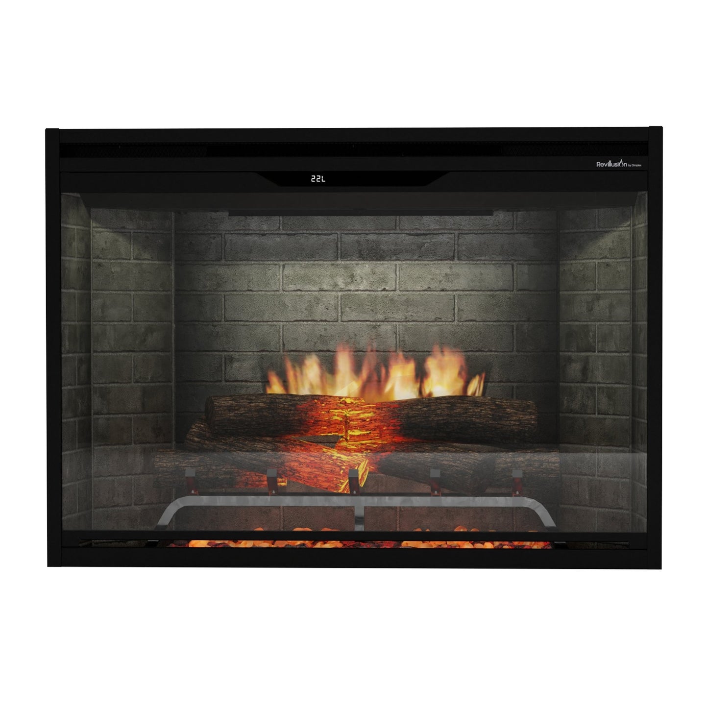 Dimplex Rev36-BL Revillusion 36" Built-In Electric Firebox in Black Background 500005448