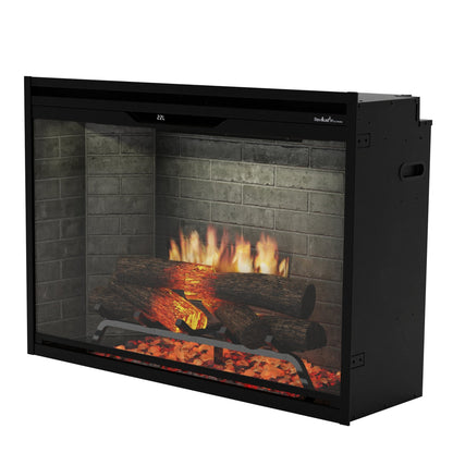 Dimplex Rev36-NB Revillusion 36" Built-In Electric Firebox in Neutral Brick Background 500005133