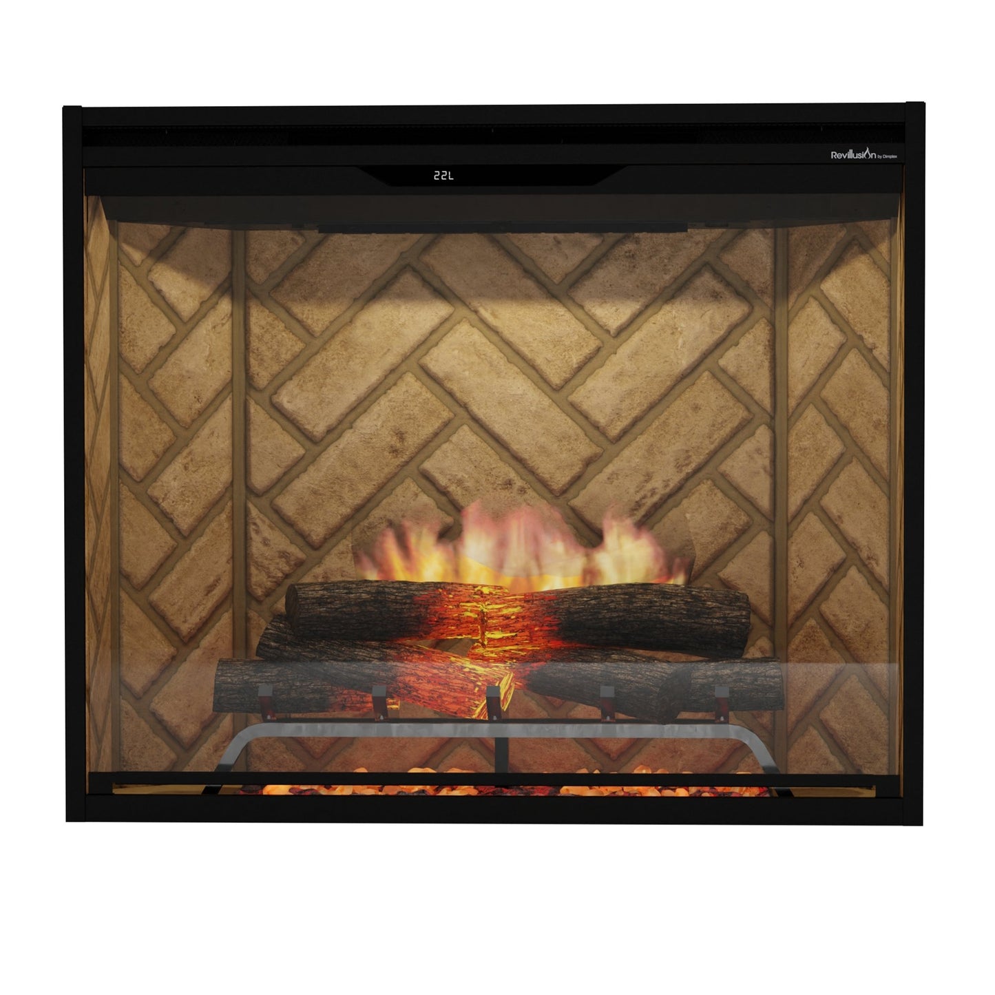 Dimplex Rev36P-BL Revillusion Portrait 36" Built-In Electric Firebox with Black Background 500005449