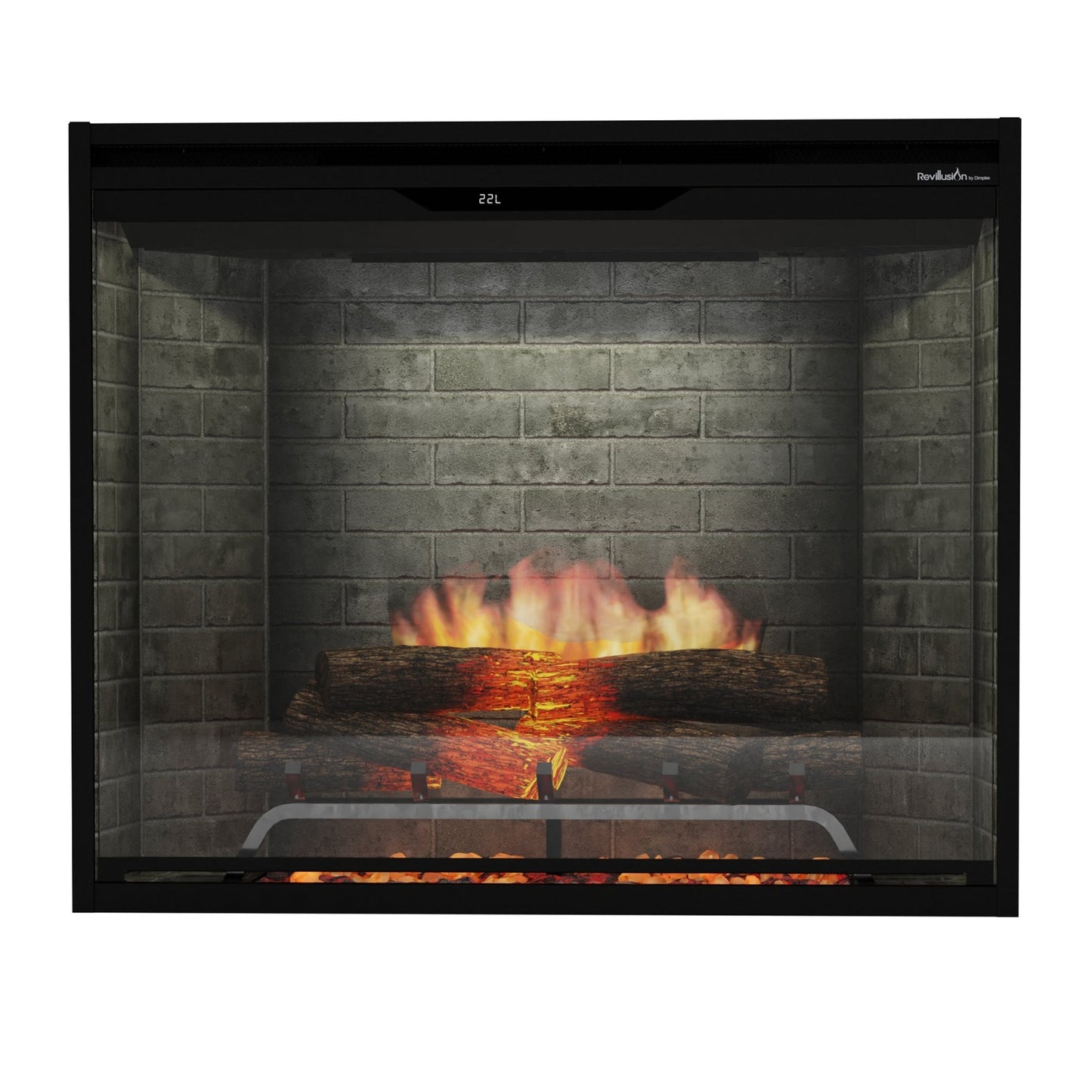Dimplex Rev36P-BL Revillusion Portrait 36" Built-In Electric Firebox with Black Background 500005449