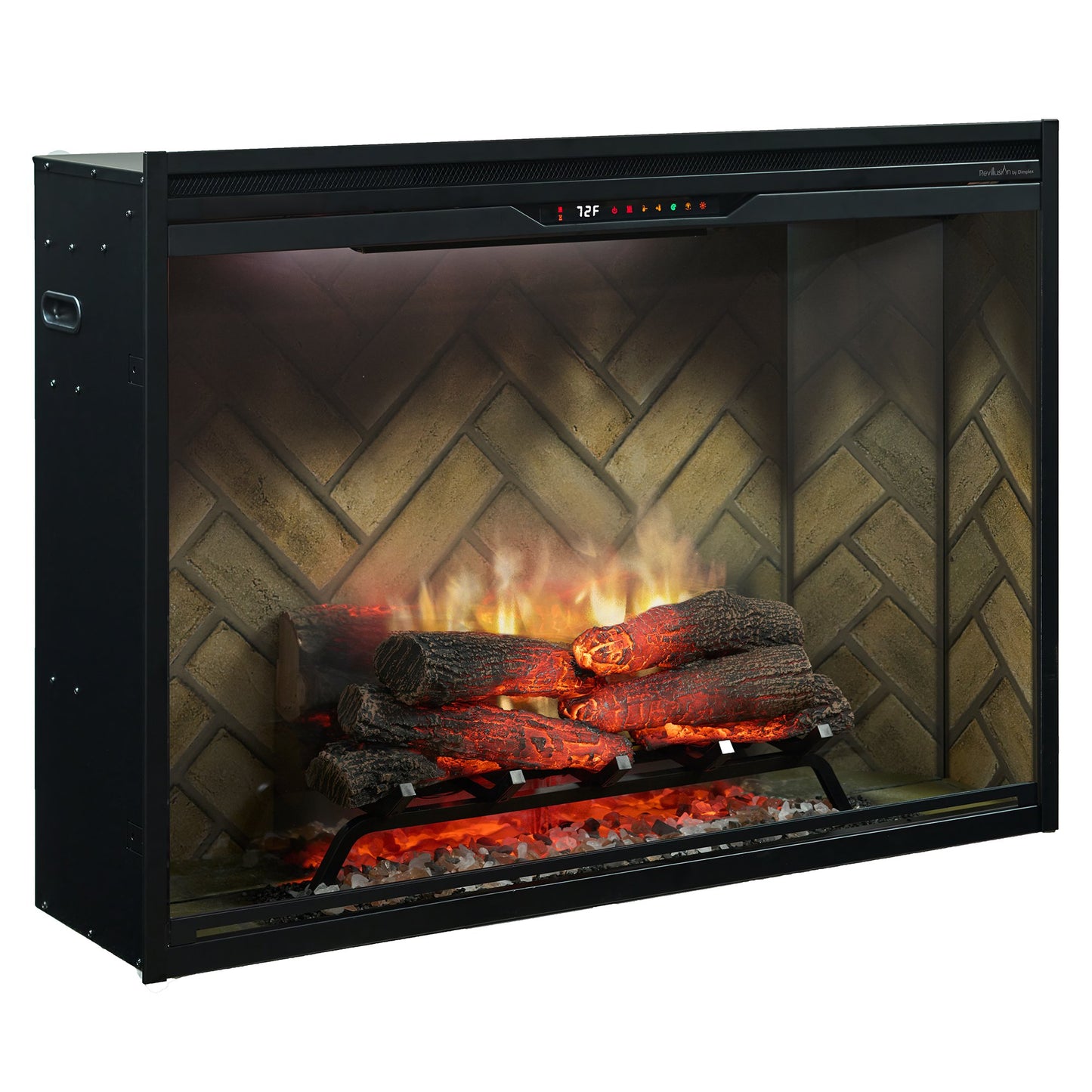 Dimplex Rev42-HB Revillusion 42" Built-In Electric Firebox with Herringbone Background 500005737
