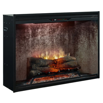 Dimplex Rev42-WC Revillusion 42" Built-In Electric Firebox with Weathered Concrete Background 500005140