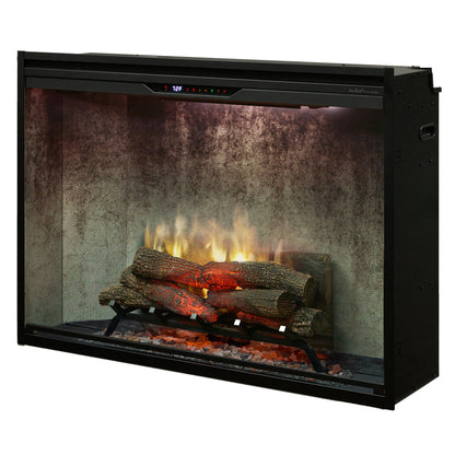 Dimplex Rev42-WC Revillusion 42" Built-In Electric Firebox with Weathered Concrete Background 500005140