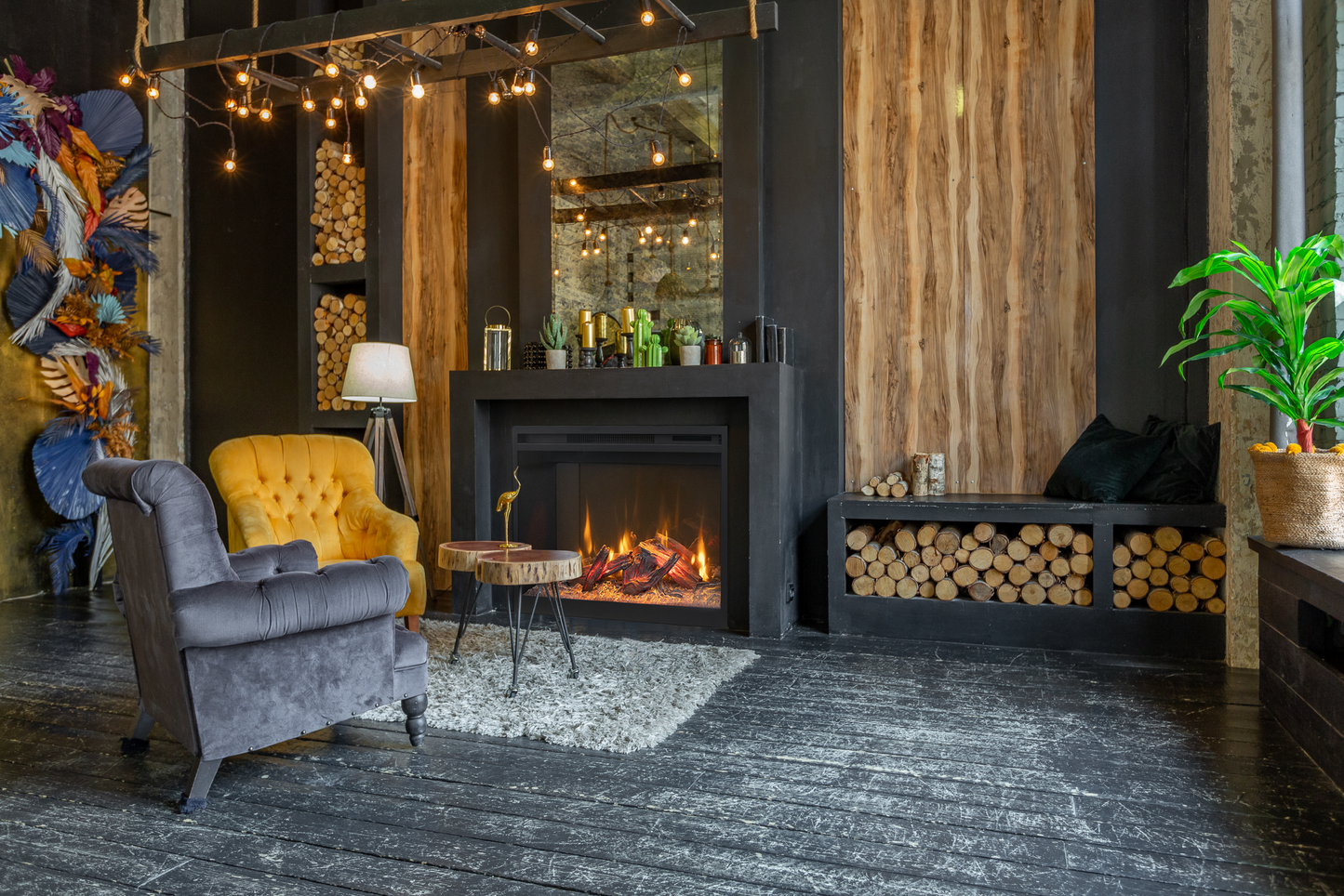 Amantii Rusticstone 36" Electric built-In Fireplace RS36