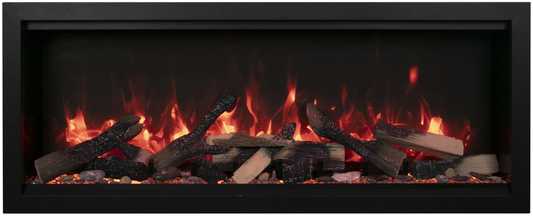 Amantii 34" Symmetry Xtra Tall Electric Fireplace with Edge to Edge Viewing SYM-34-XT