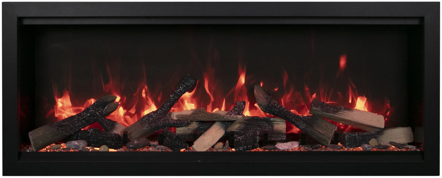 Amantii 42" Symmetry Xtra Tall Electric Fireplace with Edge to Edge Viewing SYM-42-XT