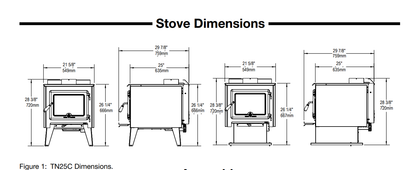 True North TN25c Wood Stove 31010016