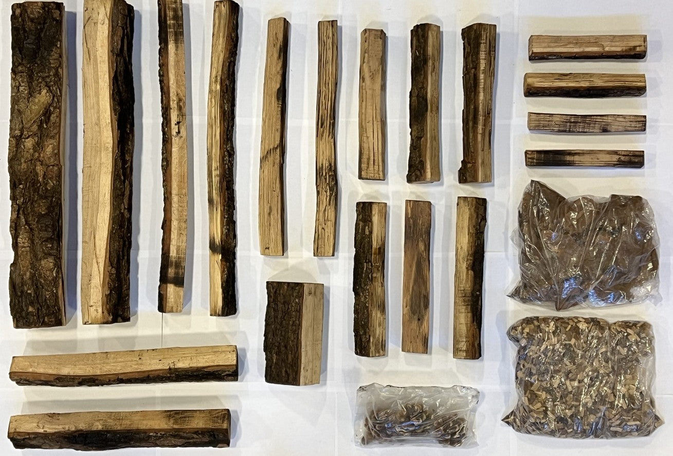19 Piece TimberLux Real Wood Media Kit with19 Pieces Real Wood Logs, Pinecones, Bark and Wood Chips DESIGN-MEDIA-TIMBERLUX-19PCE
