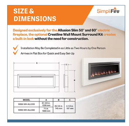 SimpliFire Allusion Slim 60 SF-ALLS60