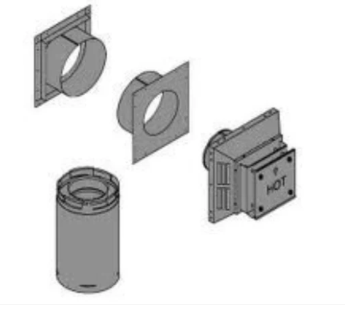 DVVK5RP DV Fireplace Rear Vent Kit, 6 to 12 inch wall thickness