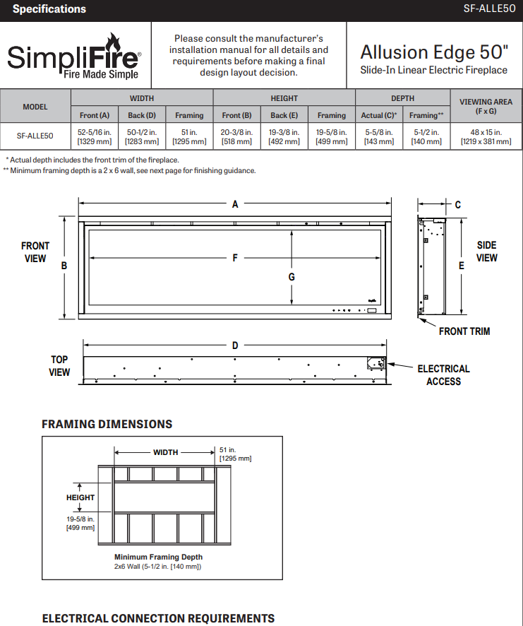 SimpliFire SF-ALLE50 Allusion Edge 50