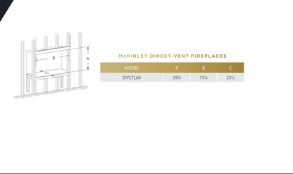 Empire DVCTL60CFP95N Mckinley Linear 60" Direct Vent Fireplace