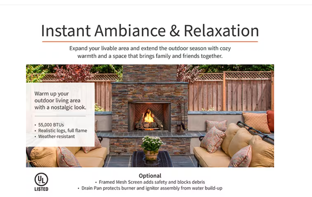Majestic Courtyard 42" Outdoor Traditional Fireplace ODCOUG-42