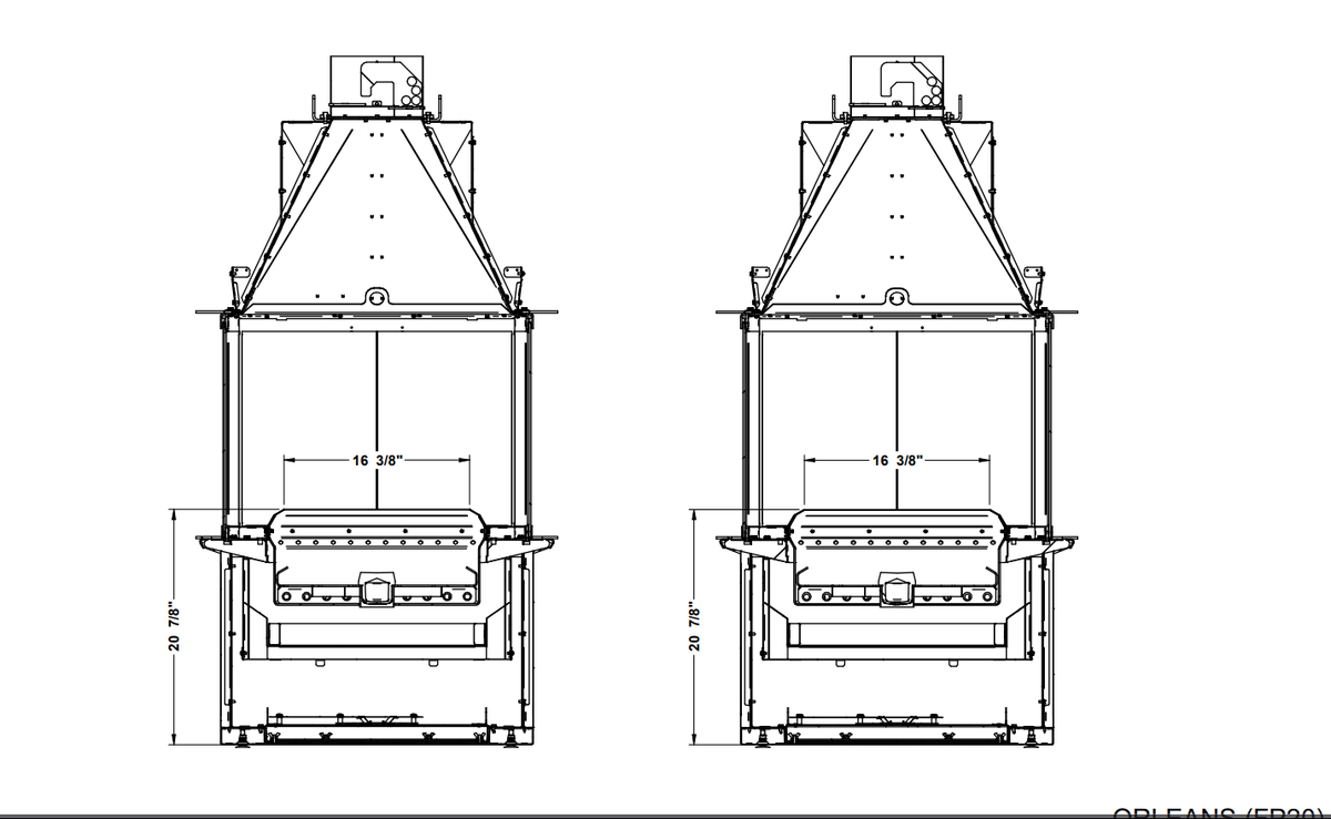 Valcourt FP20 Orleans Wood Fireplace