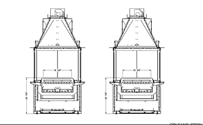Valcourt FP20 Orleans Wood Fireplace