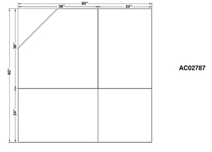 60" Corner Modular Hearth Pad System AC02787