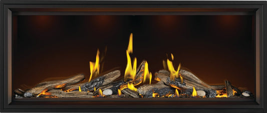 Napoleon 62" Tall Linear Vector See-Through Gas Fireplace w/ Luminous Log Set TLV62LN2