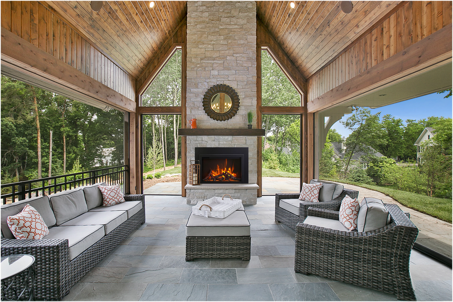 Amantii 26" Traditional Lumina Indoor Outdoor Electric fireplace TRD-26-LUMINA