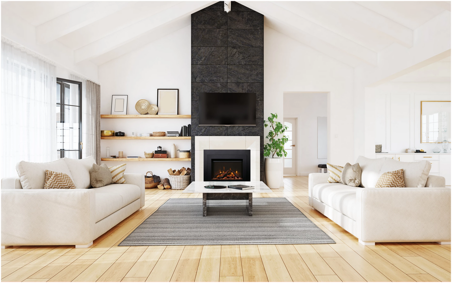 Amantii 26" Traditional Lumina Indoor Outdoor Electric fireplace TRD-26-LUMINA