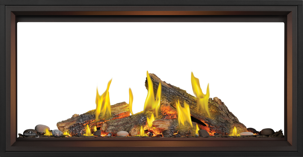 Napoleon 50" Tall Linear Vector See-Through Gas Fireplace w/ Luminous Logs TLV50LN2