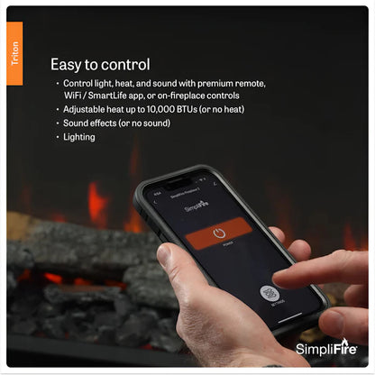 Simplifire SF-TR50 Triton 50 50" Triton Linear Electric Fireplace
