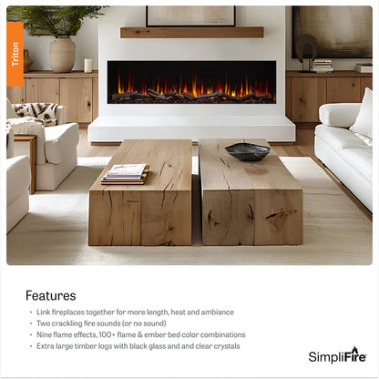Simplifire SF-TR50 Triton 50 50" Triton Linear Electric Fireplace