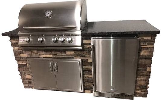 TRU Innovative Outdoor 6 ft. Grill Island Package