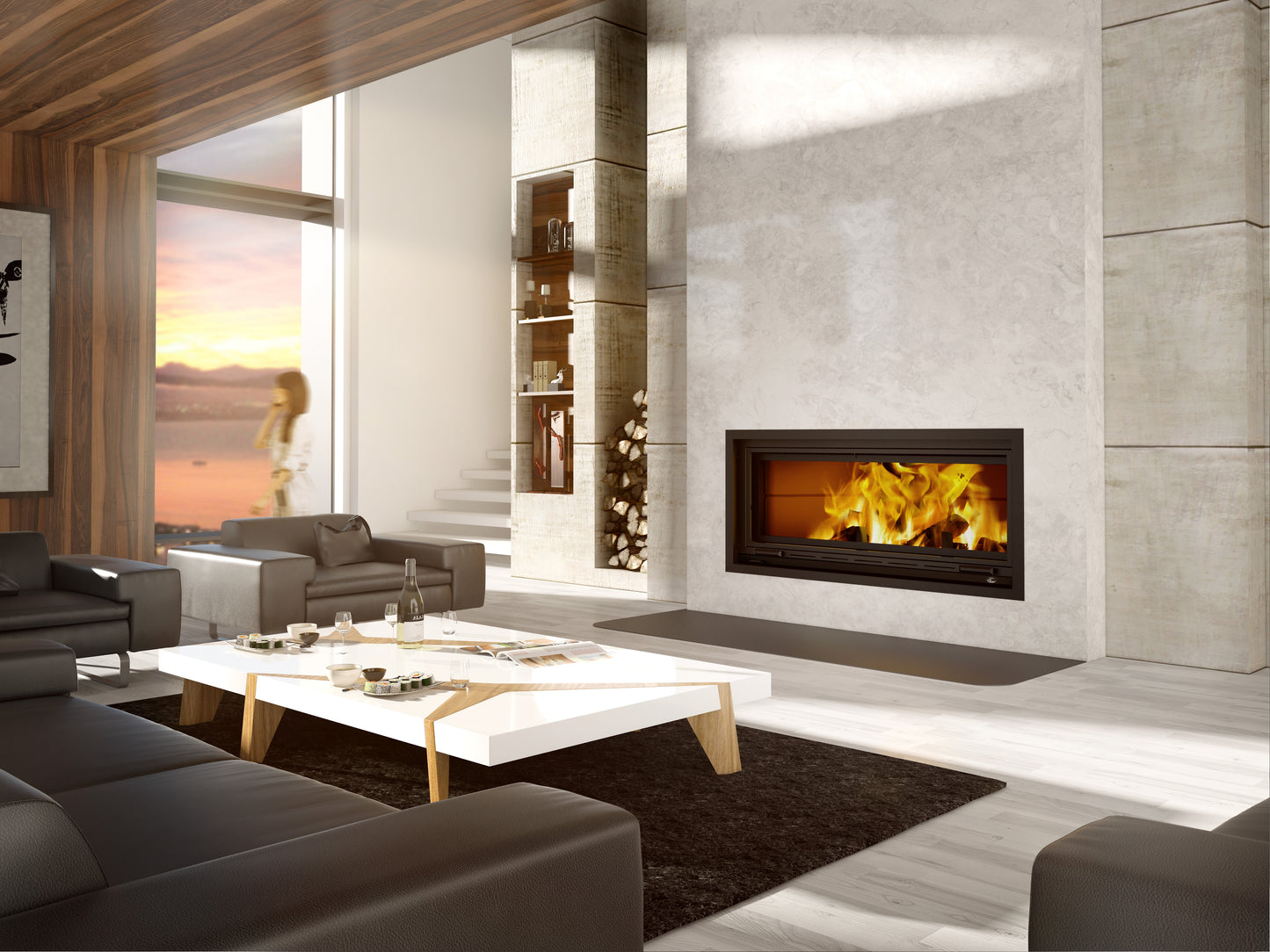 Valcourt Saint-Laurent Linear Wood Fireplace FP16