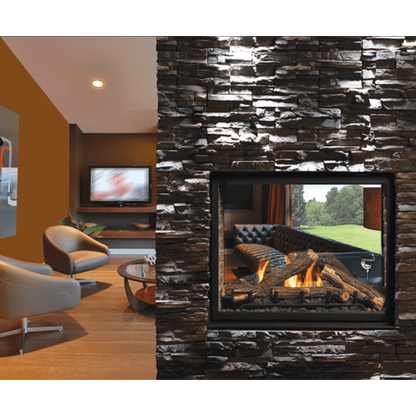 Marquis Bentley 42" Clean View Direct Vent See-Through Ceramic Glass Fireplace MCVST42