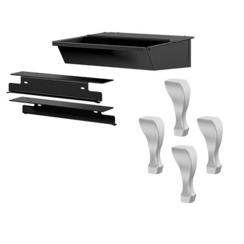 Osburn Brushed Nickel - Straight Leg Kit with Ash Drawer OA10228