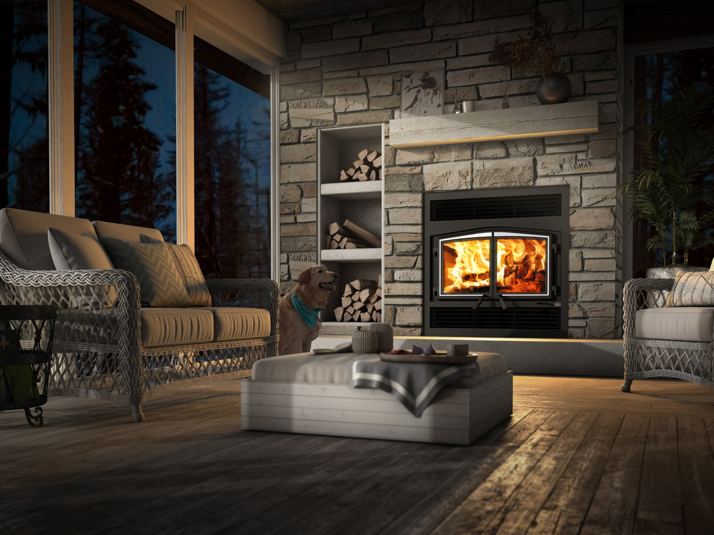 Osburn Stratford II Zero Clearance Wood Fireplace Insert OB04007