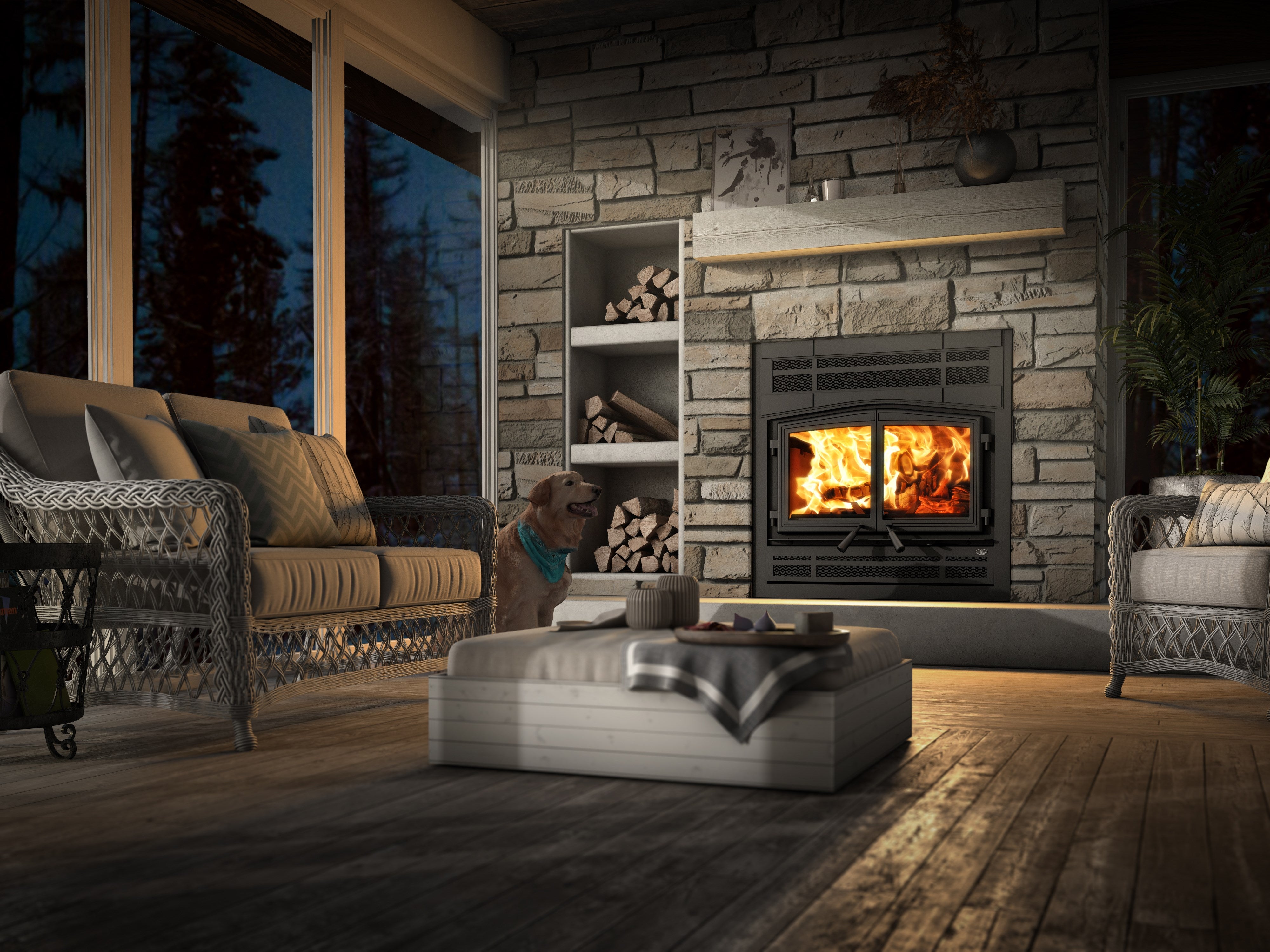 Osburn Stratford II Zero Clearance Wood Fireplace Insert OB04007