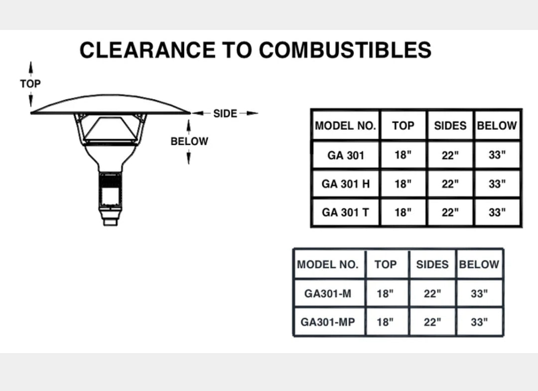 IR Energy evenGLO GA301MP Bronze Portable Natural Gas Patio Heater