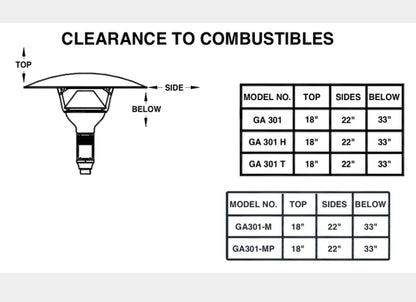 IR Energy evenGLO GA301MP Bronze Portable Natural Gas Patio Heater