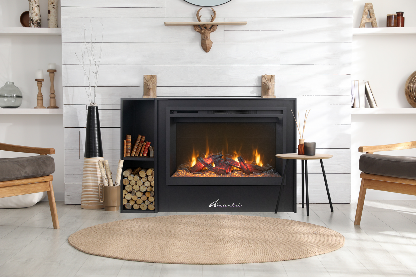 Amantii Rusticstone 36" Electric built-In Fireplace RS36