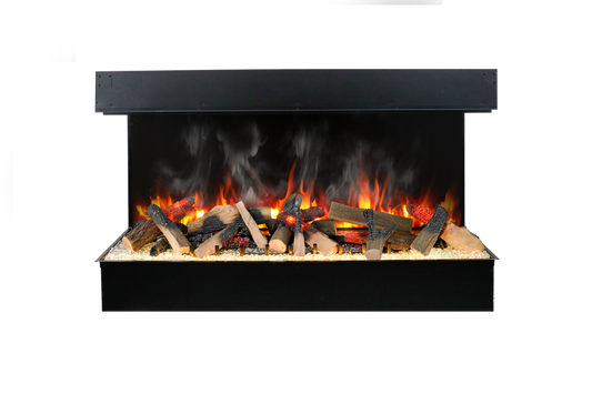 Amantii Signature Series Tru-View 75" 3-Sided Built-In Electric Fireplace TRV-75-SIG