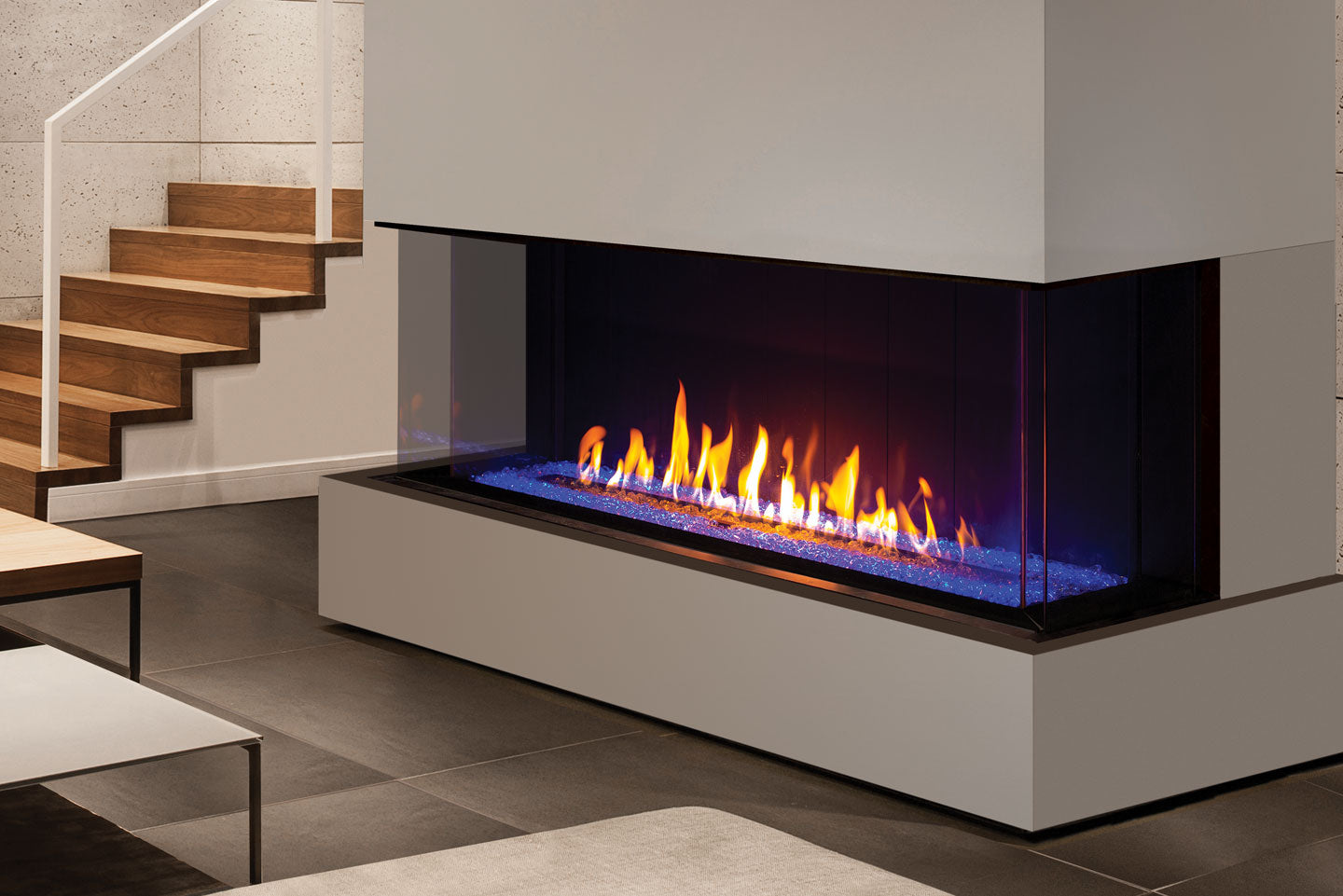 Urbana U70 Tall Bay Gas Fireplace U70I