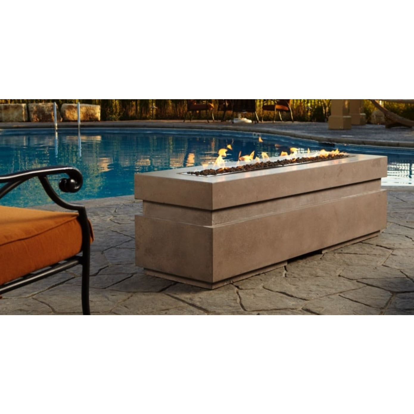 Majestic Plaza Linear Fire Pit 24" Outdoor Linear Fire Pit