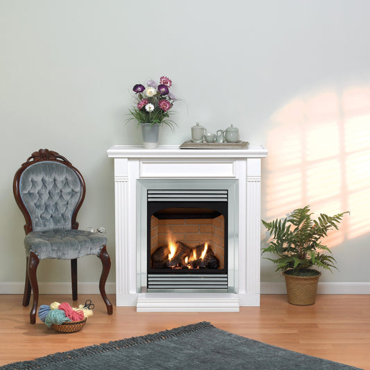 Empire Comfort Systems 26" Vail Deluxe Vent-Free Fireplace/Mantel Combination VFD26FM30 - Everything Fireplaces