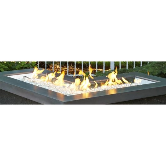 Outdoor Greatroom L-Shaped Crystal Fire Plus Gas Burner CFP1242L